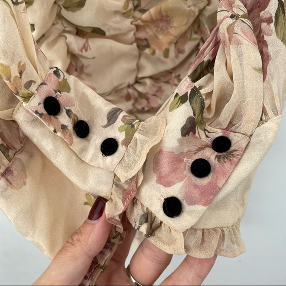 Zara Floral Print Draped Dress - Picture 12 of 16